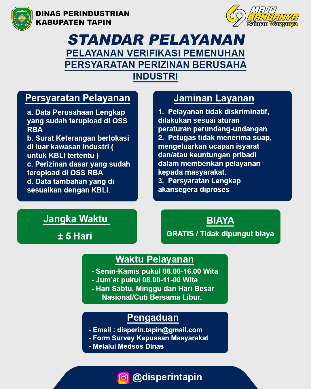 PELAYANAN VERIFIKASI PEMENUHAN PERSYARATAN PERIZINAN BERUSAHA INDUSTRI